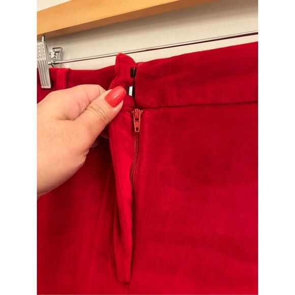 Maison d'Amelie Red velour bootcut high-rise dress pants 10 Holiday & Valentine' - Picture 4 of 10